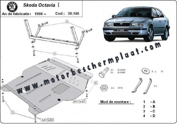 Motor en Versnellingsbak Beschermplaat voor Skoda Octavia Tour