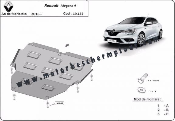 Motor en Versnellingsbak Beschermplaat voor Renault Megane 4