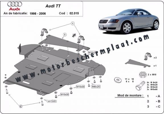 Motor, Versnellingsbak en Radiator Beschermplaat voor Audi TT