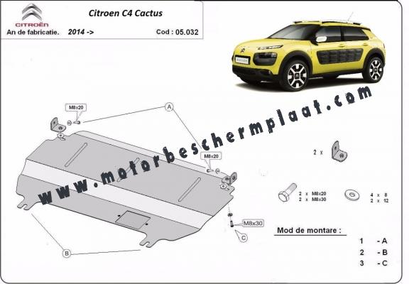 Motor, Versnellingsbak en Radiator Beschermplaat voor Citroen C4 Cactus