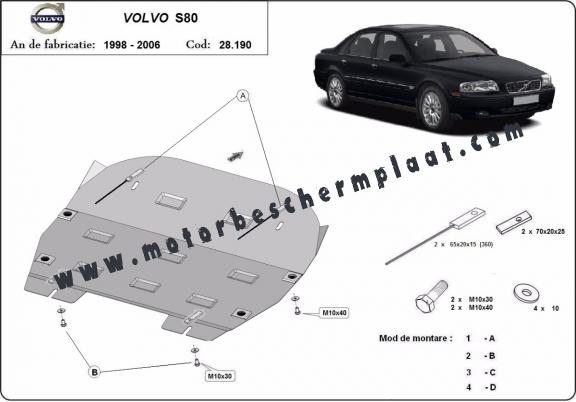 Motor, Versnellingsbak en Radiator Beschermplaat voor Volvo S80