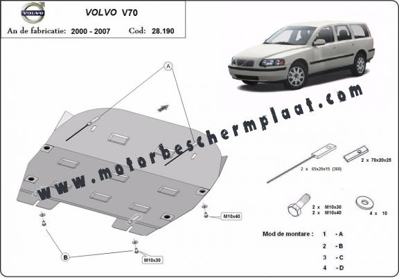 Motor, Versnellingsbak en Radiator Beschermplaat voor Volvo V70