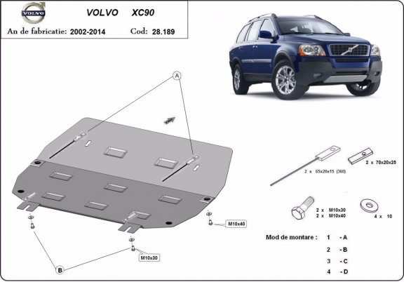 Motor, Versnellingsbak en Radiator Beschermplaat voor Volvo XC90