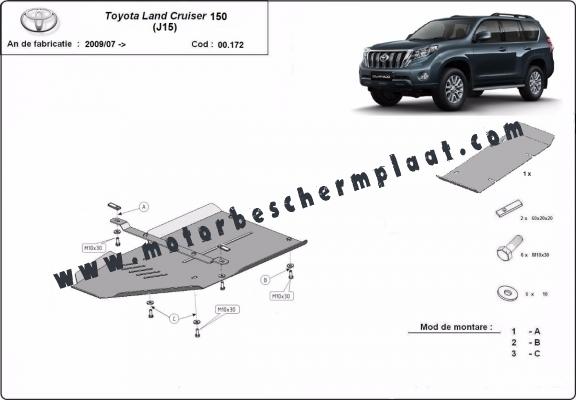 Versnellingsbak Beschermplaat voor Toyota Land Cruiser