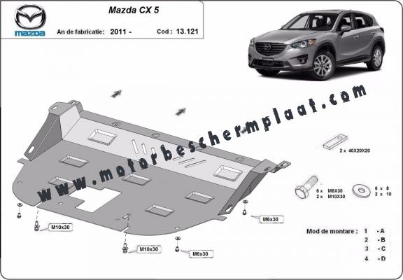 Motor, Versnellingsbak en Radiator Beschermplaat voor Mazda CX5