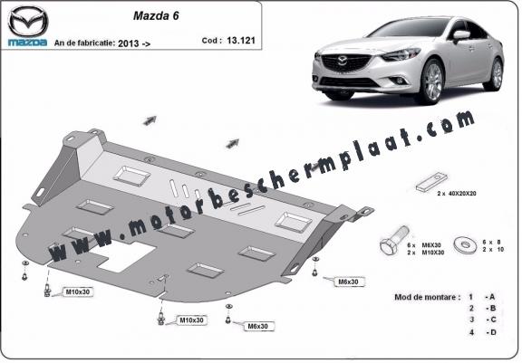 Motor, Versnellingsbak en Radiator Beschermplaat voor Mazda 6