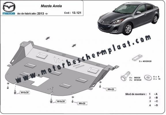 Motor, Versnellingsbak en Radiator Beschermplaat voor Mazda Axela