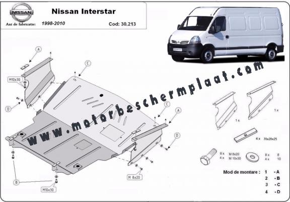 Motor en Versnellingsbak Beschermplaat voor Nissan Interstar