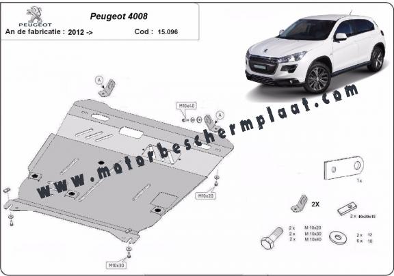 Motor, Versnellingsbak en Radiator Beschermplaat voor Peugeot 4008