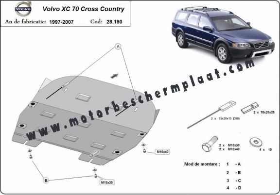 Motor, Versnellingsbak en Radiator Beschermplaat voor Volvo XC70 Cross Country