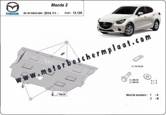 Motor, Versnellingsbak en Radiator Beschermplaat voor Mazda 2