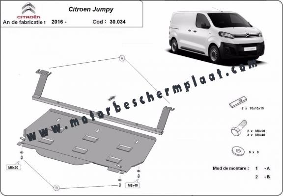 Motor Beschermplaat voor Citroen Jumpy  Paneel Bestelwagen 