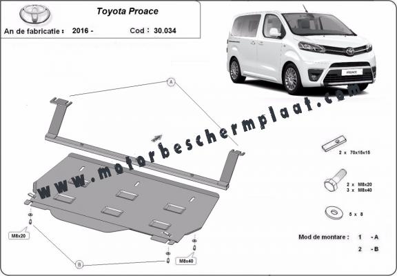 Motor Beschermplaat voor Toyota Proace Paneel Bestelwagen 