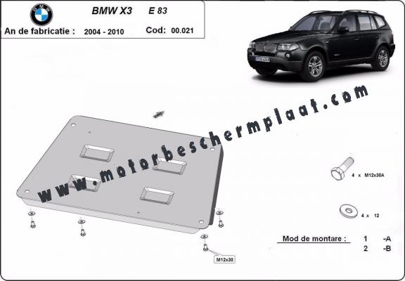 Motor Beschermplaat voor BMW X3