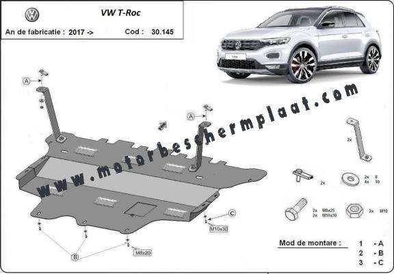 Motor, Versnellingsbak en Radiator Beschermplaat voor Volkswagen T-Roc - handmatige versnellingen