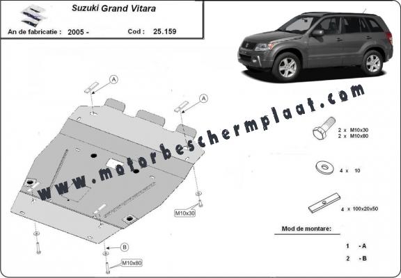 Motor en Radiator Beschermplaat voor Suzuki Grand Vitara 2