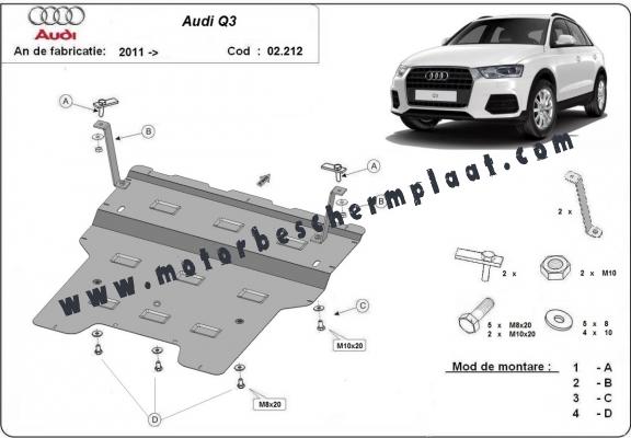 Motor Beschermplaat voor Audi Q3