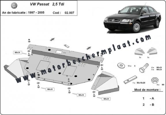 Motor en Radiator Beschermplaat voor VW Passat B5, B5.5 