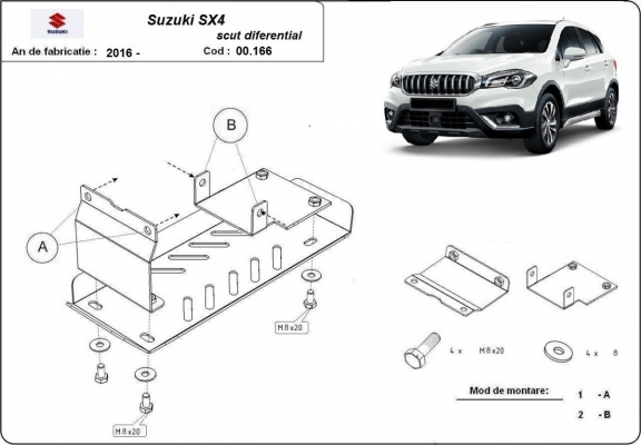 Differentieel Beschermplaat Suzuki SX4