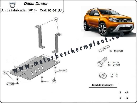 Differentieel Beschermplaat - RWD voor Dacia Duster 4x4