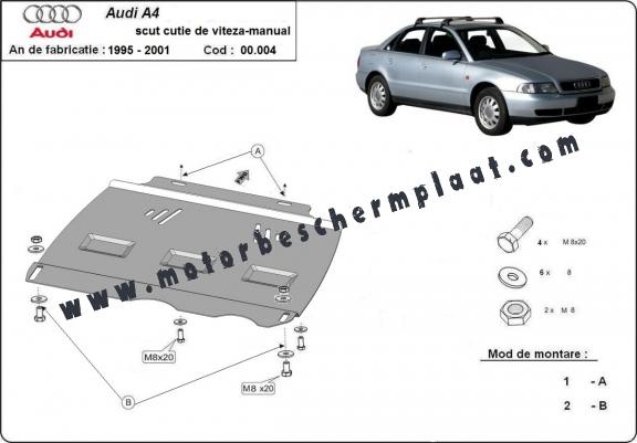 Versnellingsbak Beschermplaat voor Audi A4  B5 - manuelle