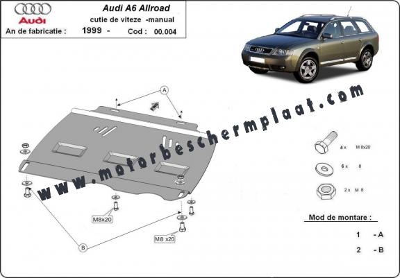 Versnellingsbak Beschermplaat voor Audi Allroad A6 - manuelle