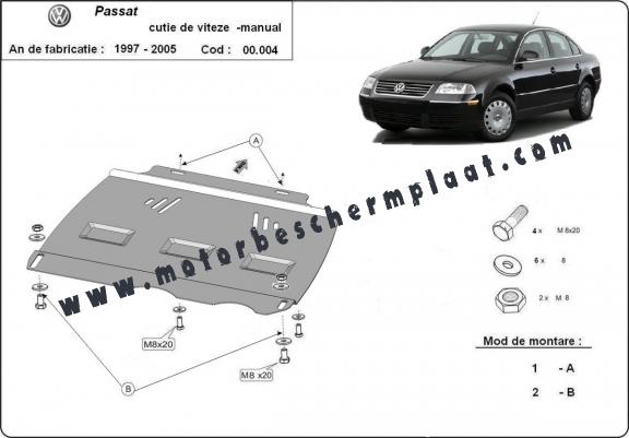 Versnellingsbak Beschermplaat voor VW Passat  B5, B5.5- manuelle