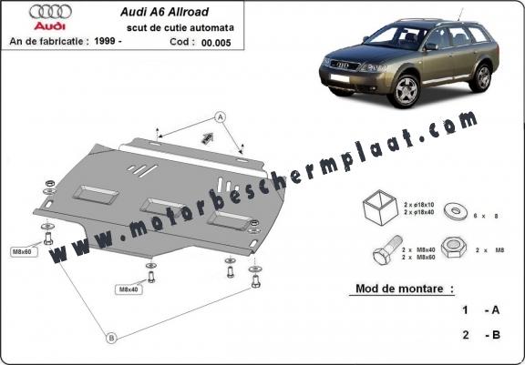 Versnellingsbak Beschermplaat voor Audi Allroad - automatique A6