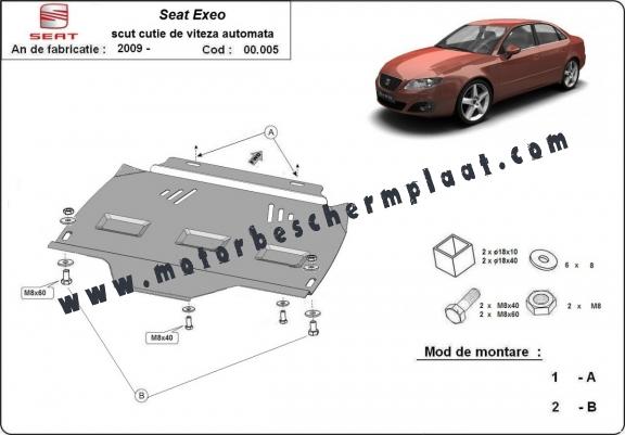 Versnellingsbak Beschermplaat voor Seat Exeo - automatique