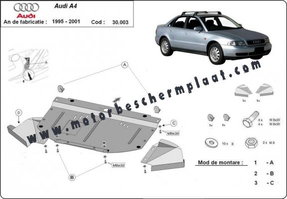 Motor en Radiator Beschermplaat voor Audi A4 B5