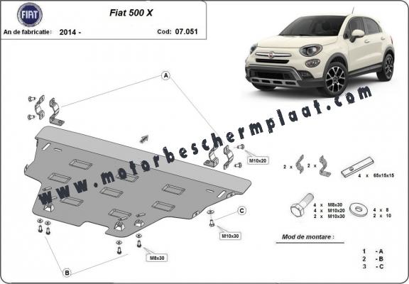 Motor Beschermplaat voor Fiat 500x