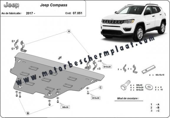Motor Beschermplaat voor Jeep Compass