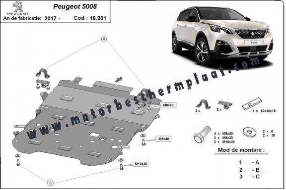 Motor en Versnellingsbak Beschermplaat voor Peugeot 5008