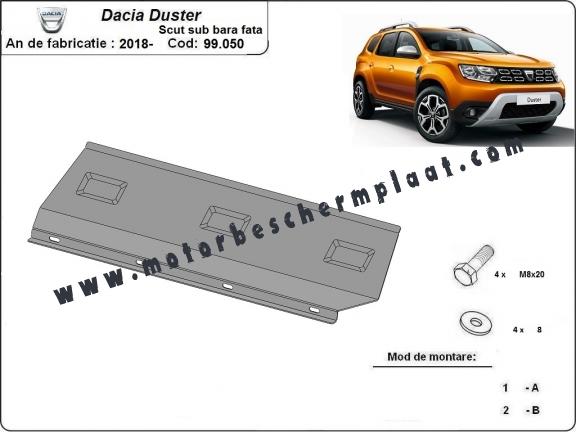 Stalen voorbumperbeschermer voor Dacia Duster