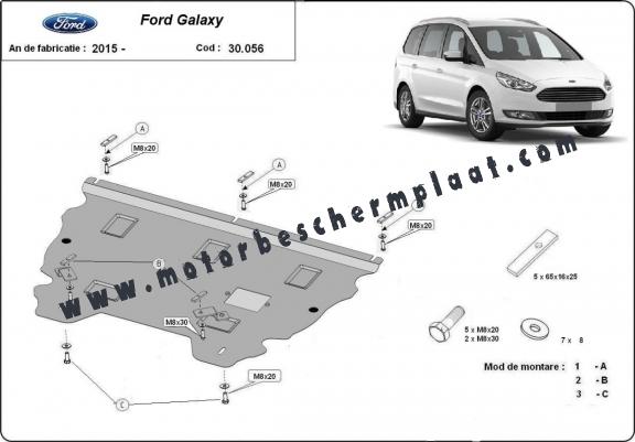 Motor, Versnellingsbak en Radiator Beschermplaat voor Ford Galaxy 3