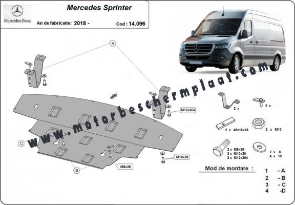 Motor Beschermplaat voor Mercedes Sprinter-RWD