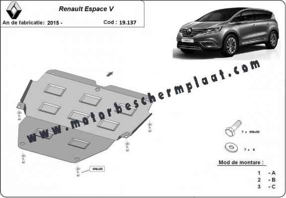 Motor en Versnellingsbak Beschermplaat voor Renault Espace 5