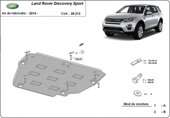 Motor en Versnellingsbak Beschermplaat voor  Land Rover Discovery Sport
