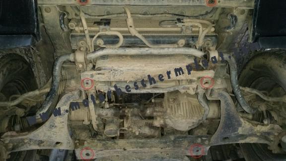 Motor en Radiator Beschermplaat voor Mitsubishi Pajero 4 (V80, V90)