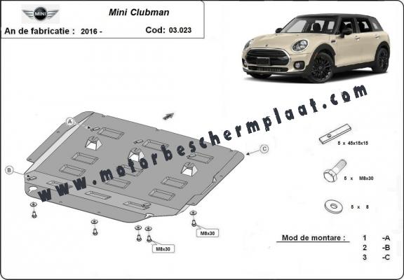 Motor en Versnellingsbak Beschermplaat voor Mini Clubman