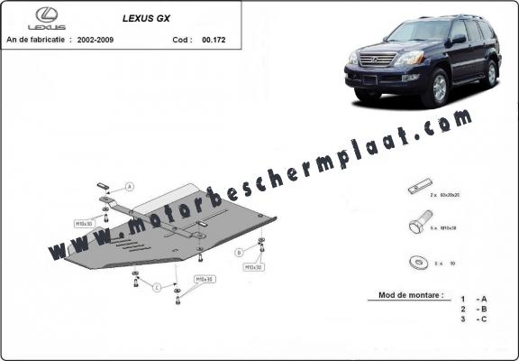 Versnellingsbak Beschermplaat voor Lexus GX