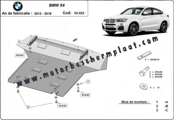 Motor Beschermplaat voor BMW X4