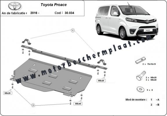 Motor Beschermplaat voor  Toyota Proace Verso