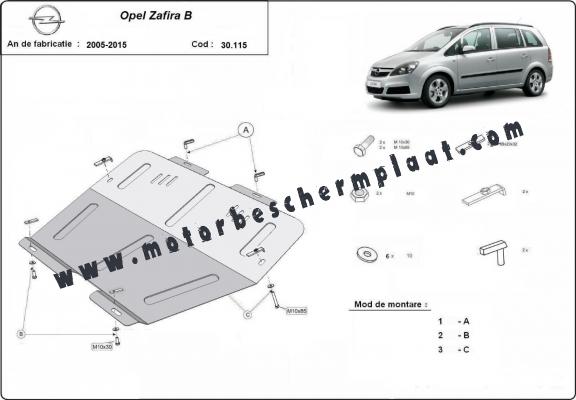 Motor, Versnellingsbak en Radiator Beschermplaat voor Opel Zafira B