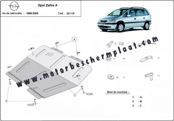 Motor, Versnellingsbak en Radiator Beschermplaat voor Opel Zafira