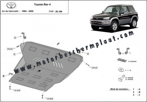 Motor, Versnellingsbak en Radiator Beschermplaat voor Toyota RAV 4