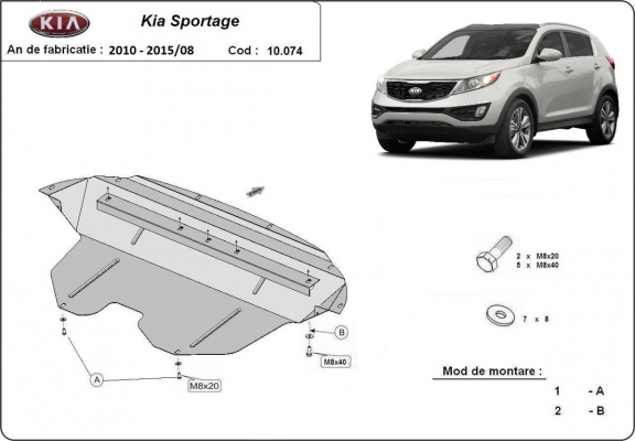 Motor Beschermplaat voor Kia Sportage