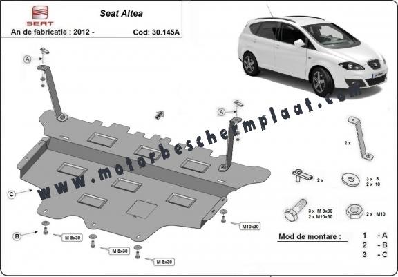 Motor, Versnellingsbak en Radiator Beschermplaat voor Seat Altea - automatische versnellingsbak