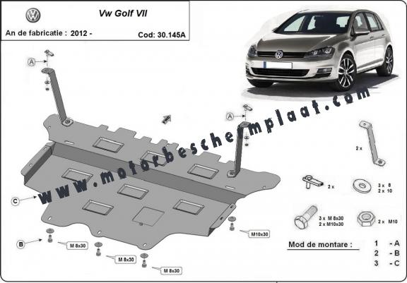 Motor en Versnellingsbak Beschermplaat voor VW Golf 7 - automatische versnellingsbak