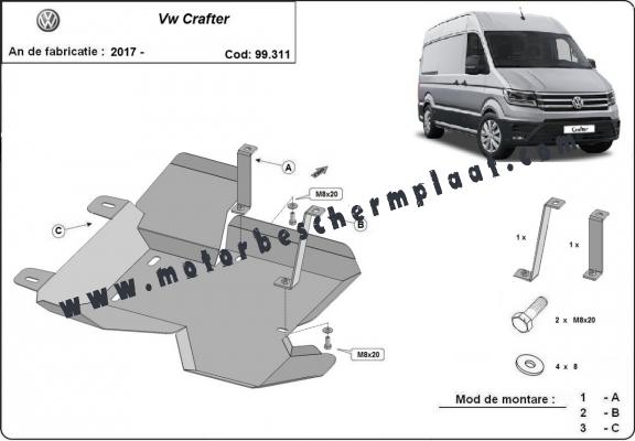 AdBlue tank Beschermplaat voor Volkswagen Crafter